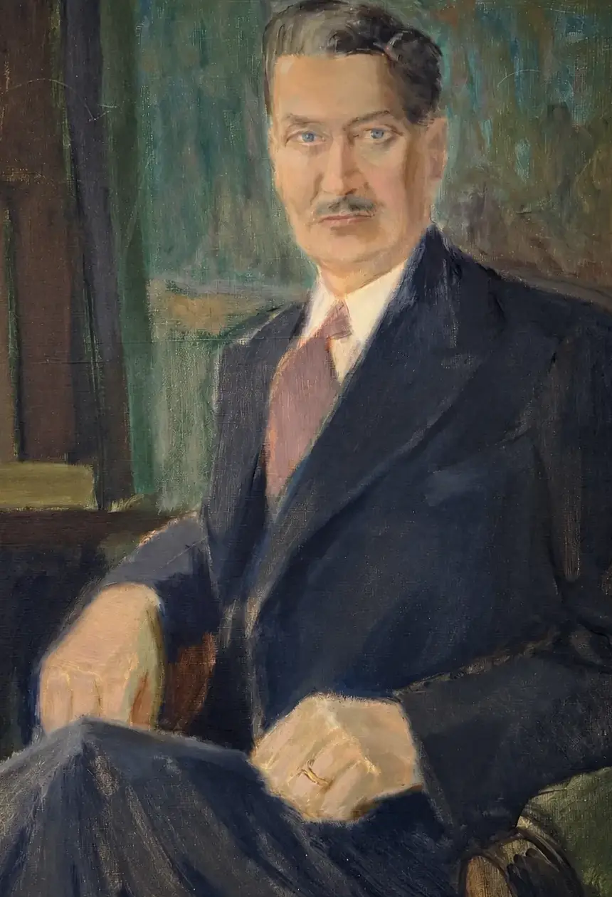 Historical portrait of Oskar Olsson, founder of Brofjordens Konservfabrik